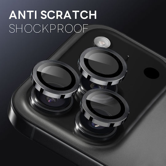 Camera Protection Tempered Glass Black for the iPhone 17 Pro, iPhone 17 Pro Max