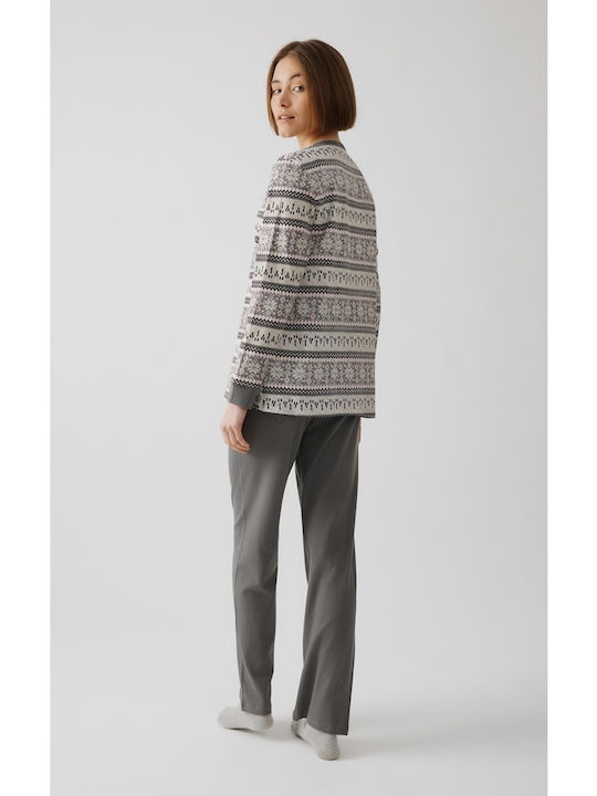 Minerva Winter Women's Pyjama Set Gray