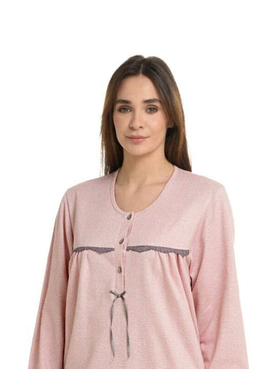 Primavera Winter Women's Nightdress Pink