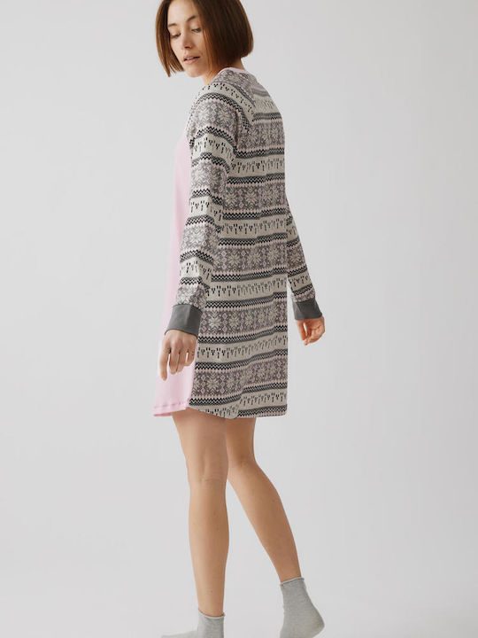 Minerva Winter Women's Nightdress Pink