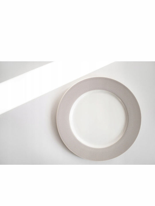 Nava Farfurie joasă Bej cu Diametru 16cm