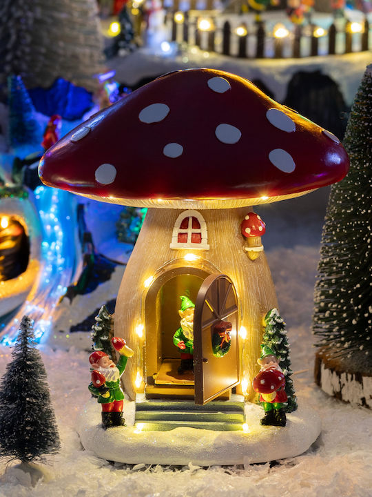Beiges Weihnachtliches Dekohaus