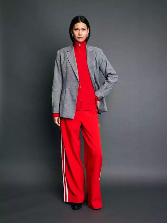 Damen Stoff Hose Red