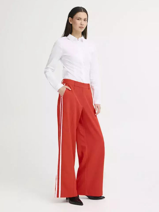 Damen Stoff Hose Red