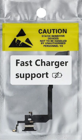 Charging Flex Cable USB iPhone X Black Used OEM