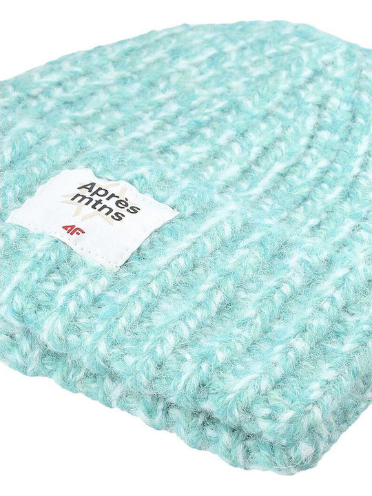 Beanie Frauen Beanie Gestrickt in Türkis Farbe