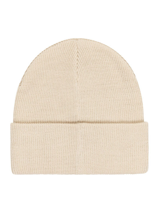 Label Beanie Beanie Knitted in Beige color