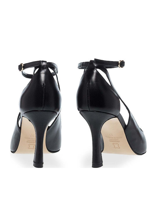 Leder Pumps Schwarz