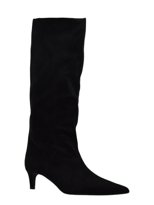 Wildleder Damenstiefel Schwarz