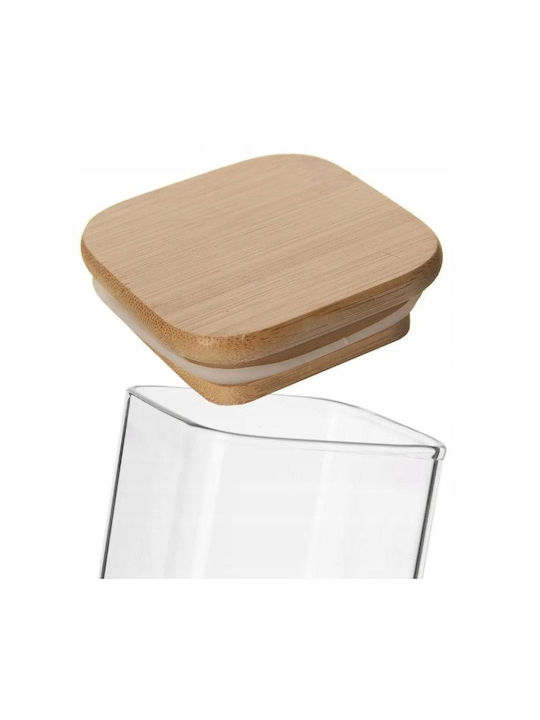 Orion Vase General Use with Lid Glass Transparent 600ml