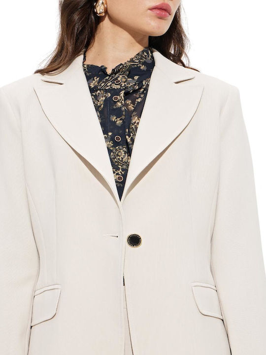 Passager Women's Waisted Blazer Ecru