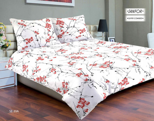 Matex Σετ Παπλωματοθήκη Μονή με Μαξιλαροθήκη 140x200cm Πολύχρωμη