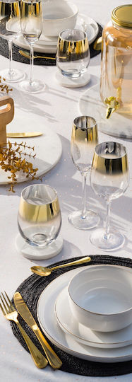 Secret de Gourmet Plate Desert made of Porcelain White with Diameter 20cm 6pcs