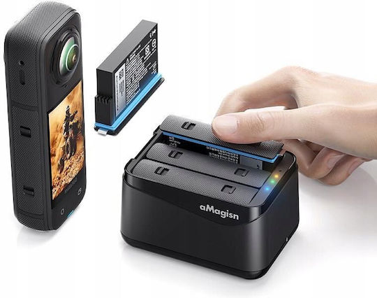 Usb Charger 3x Battery Insta360 X5 Insta360 X5 Amagisn Tbd06060566 Pf12