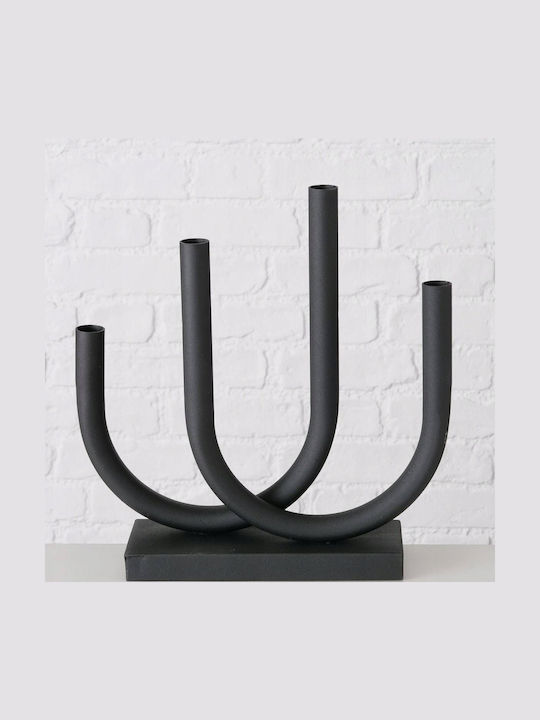 Boltze Metal Candle Holder in Black Colour 34x34x33cm