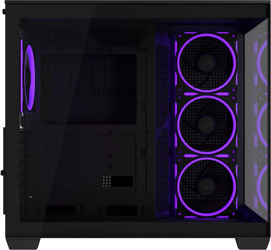 Asus A32 Plus Gaming Midi Tower Κουτί Υπολογιστή με Πλαϊνό Παράθυρο και ARGB Φωτισμό Μαύρο