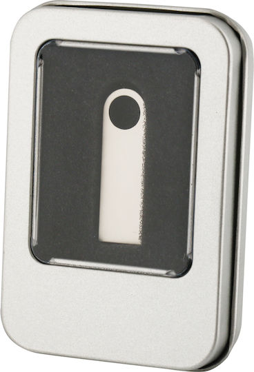 Метална USB флашка С кръгъл детайл Код Dr-101 8GB