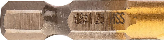 Κοχλιωτό Τρυπάνι Hss Tin M8x1,25 Mm Hex