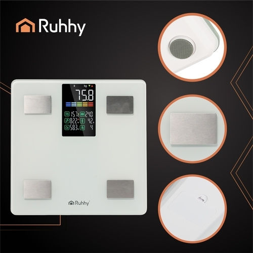 Ruhhy Smart Cantar cu Bluetooth in culoare Alb