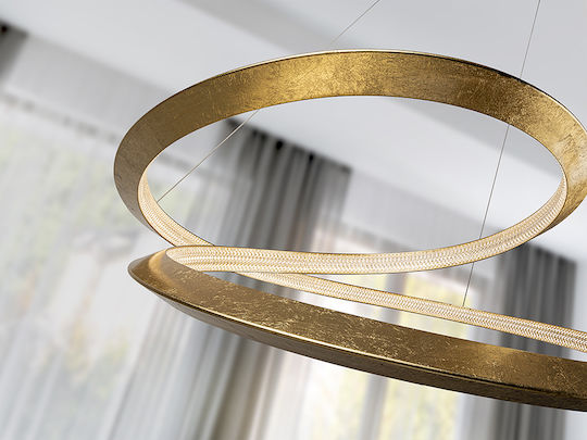 Eternity Adjustable Pendant Light Gold 60cm