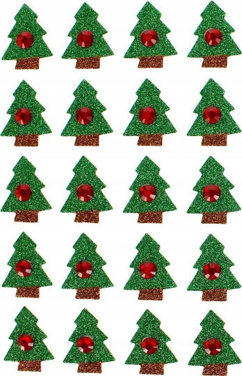Craft Fun Dekoratives Eva Weihnachtsbaum Dekoration Glitzer 20 Stück 12/144