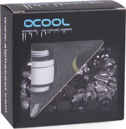 Alphacool Fittings Eiszapfen double nippel rotatable G1/4 outer thread to G1/4 outer thread Λευκό