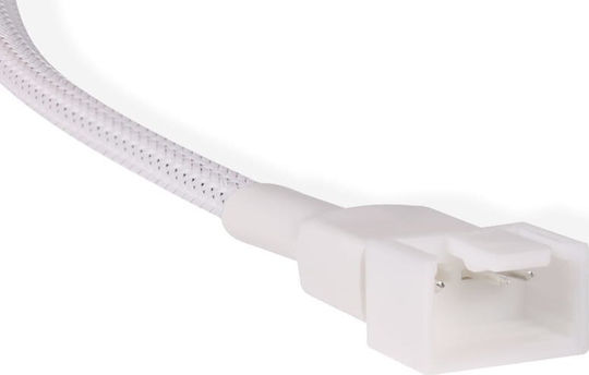 Alphacool Cablu Splitter Y pentru Ventilator, 4-pin la 2x 4-pin PWM, 15cm, Alb