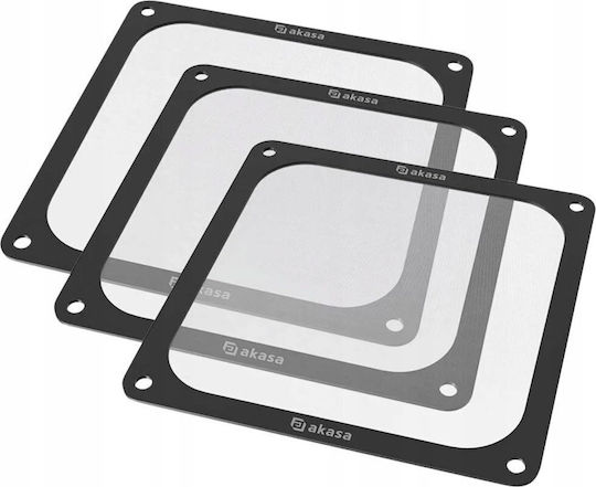 Akasa Strong Magnetic PC Fan Filters Pack Three 14 cm Black