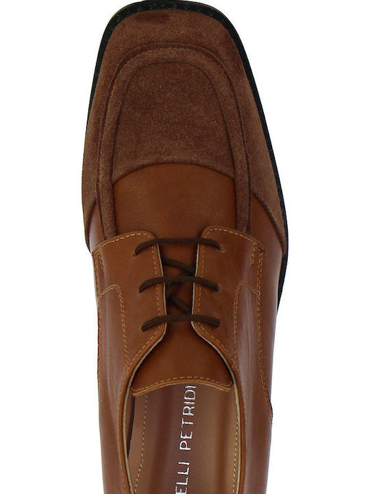 Leder Damen Oxfords in Braun Farbe