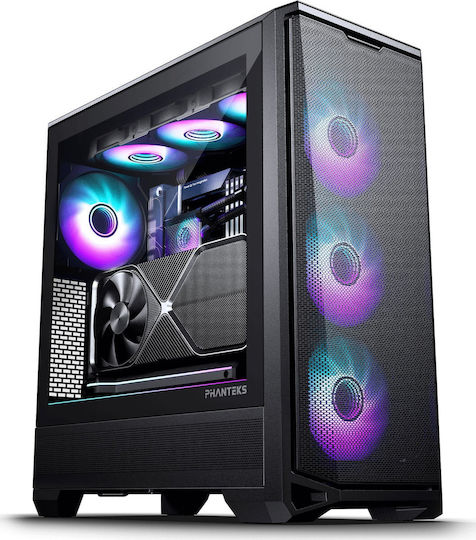 Phanteks Eclipse G400A Gaming Midi Tower Κουτί Υπολογιστή με RGB Φωτισμό Μαύρο