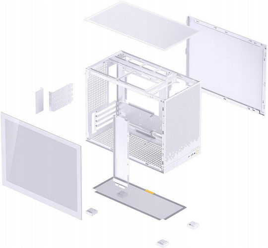 Jonsbo D32 STD Gaming Mini Tower Κουτί Υπολογιστή με Πλαϊνό Παράθυρο Λευκό