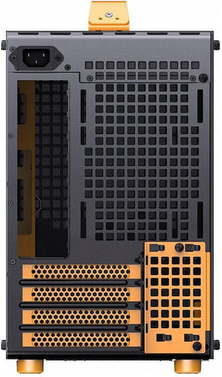 Jonsplus Z20 Gaming Mini-Turm Computergehäuse mit Seitenfenster Schwarz / Orange