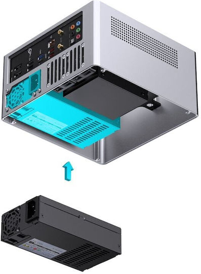 Jonsbo N10 Mini Tower Κουτί Υπολογιστή Ασημί