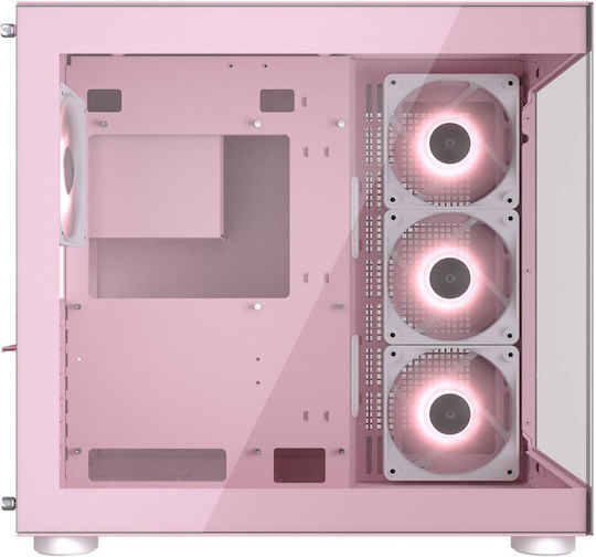 Cougar FV150 RGB Gaming Midi Tower Κουτί Υπολογιστή με Πλαϊνό Παράθυρο Ροζ