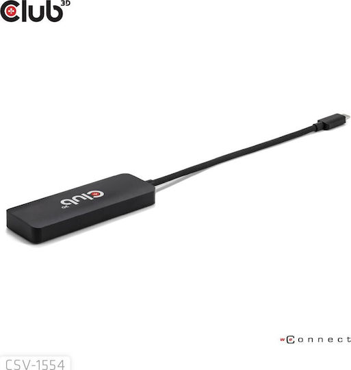 Club3D USB-C Docking Station with HDMI 4K and Support for 3 Monitors Black (CSV-1554)