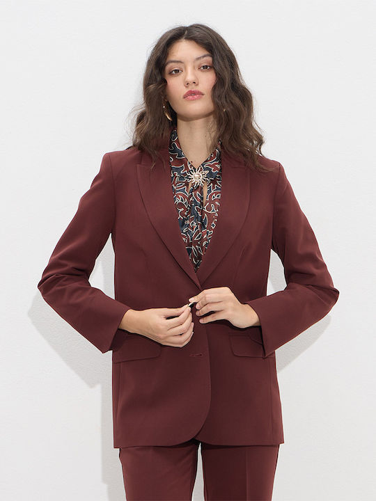 Passager Women's Blazer Burgundy