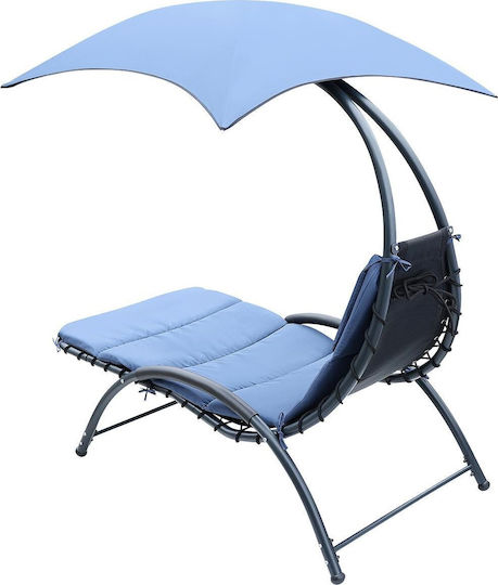Saska Garden Ξαπλώστρα-Πολυθρόνα Παραλίας Μπλε 200x125x180εκ.