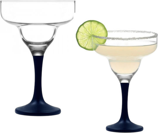 Domumart Glas Cocktail/Trinken aus Glas in Schwarz Farbe Kelch