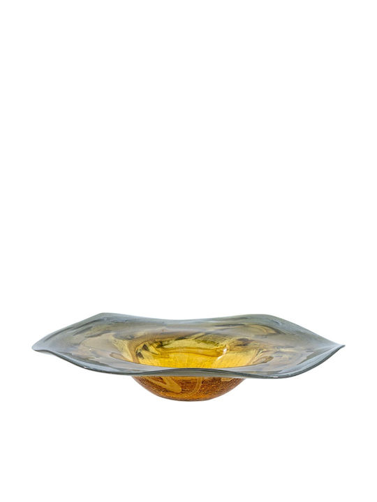 Artekko Sunset Dekorative Platte Glas Orange 1Stück 36x36x7cm