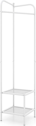 Costway Freistehender Kleiderständer Metallisch Weiß 42.5x42.5x193.5cm