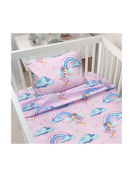 Lino Home Baby Sheets Set Crib Cotton Beige 120x180cm