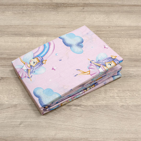 Lino Home Baby Sheets Set Crib Cotton Beige 120x180cm