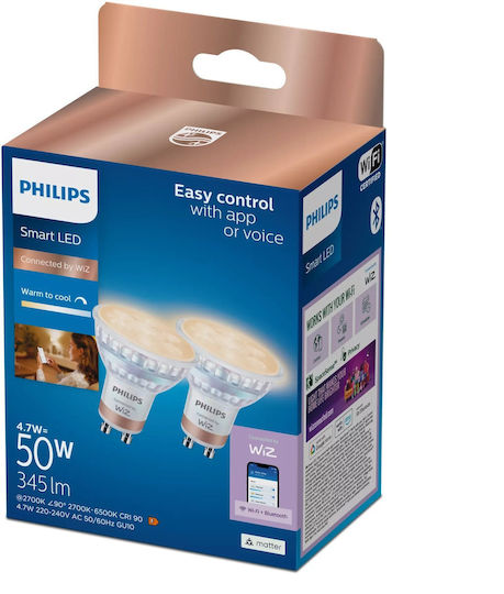 Philips Smart Bulbs Smart Led Spot LED for Socket GU10 2pcs
