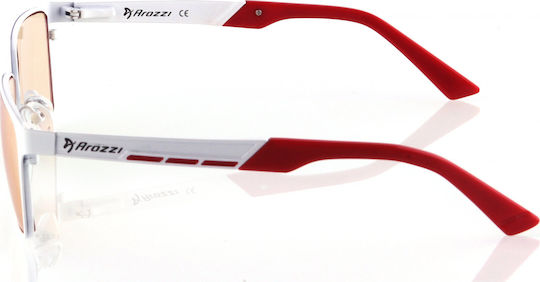 Arozzi Gaming Glasses Visione Vx-800 White White-red Frames Amber Lenses