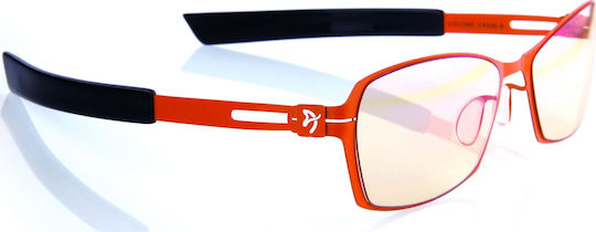 Arozzi Gaming-Brille Visione Vx-500 Orange Orange-schwarze Gestelle Bernsteinfarbene Gläser