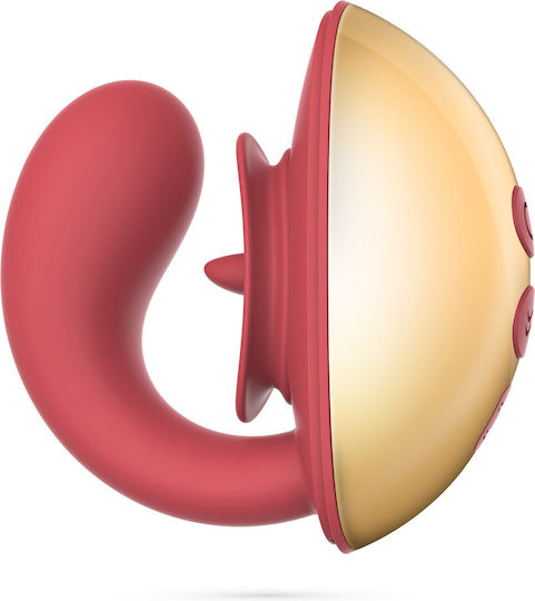Arcane Vibrator for Couples 10cm Red Gold