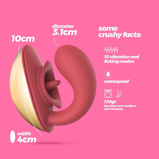 Arcane Vibrator for Couples 10cm Red Gold