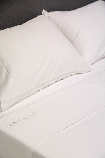 Naf Naf Set Cearșafuri King Size 270x280cm. Unique Alb 4buc