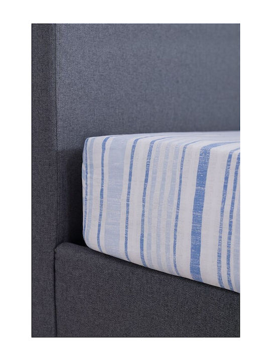 Naf Naf Sheet Sets King Size with Elastic 240x270cm. Summit Blue 4pcs