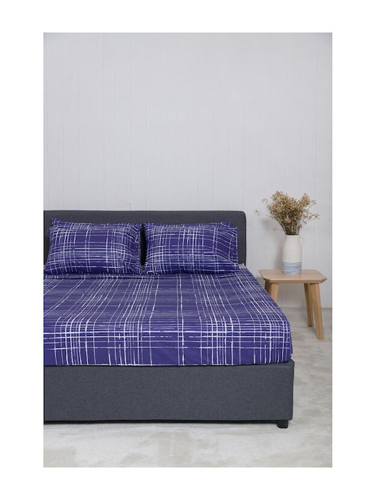 Naf Naf Sheet Sets King Size 270x280cm. Summit Pacific Blue 4pcs
